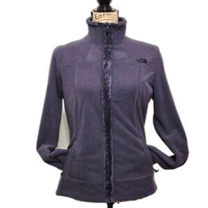 The North Face SoftShell Fleece Jacket Small Plush Lined Purple Full Zip